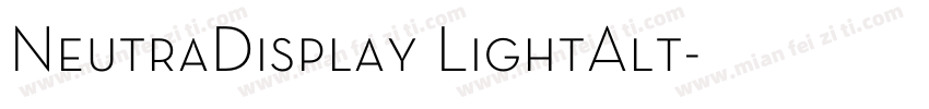 NeutraDisplay LightAlt字体转换